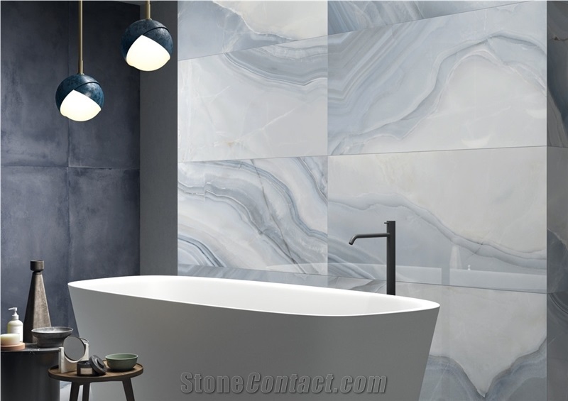 Grey Blue Onyx Bathroom Decoration