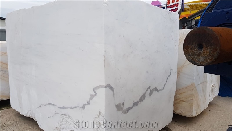 White Dolomite Marble Blocks, Turkey White Marble