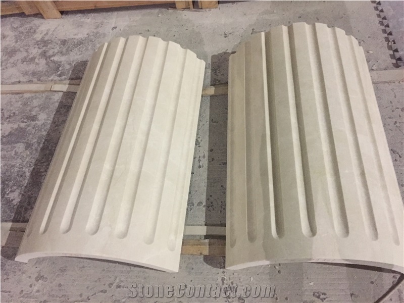 White Pearl Marble Column Cladding And Capitals
