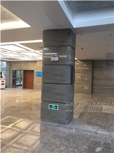 Grey Wave Marble Tiles Slabs Projects Application