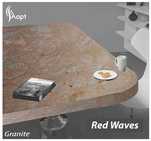 Red Waves Granite Kitchentops