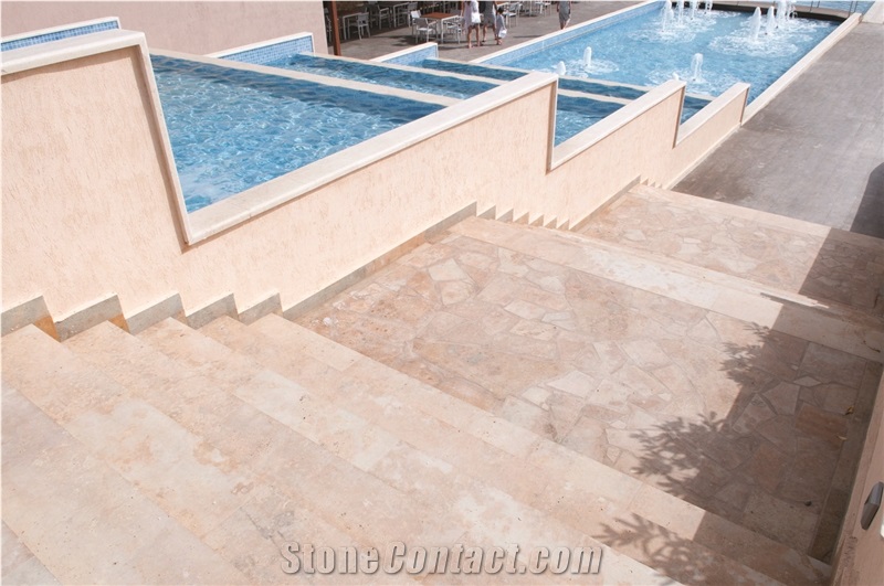 Terra Coral Limestone Outdoors Stairs