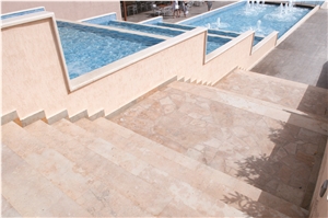 Terra Coral Limestone Outdoors Stairs