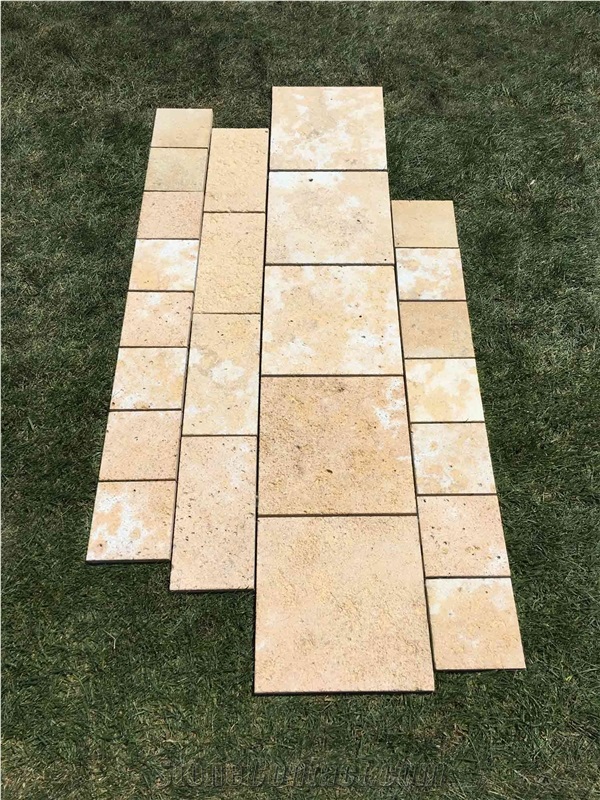 Terra Coral Limestone Tiles Sandblasted