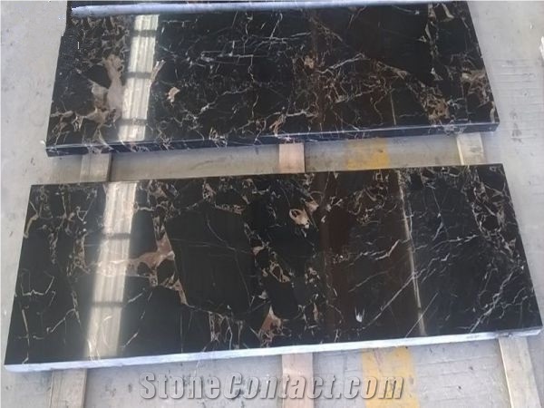 Black Gold Flower Marble Floor Wall Slabs Tiles