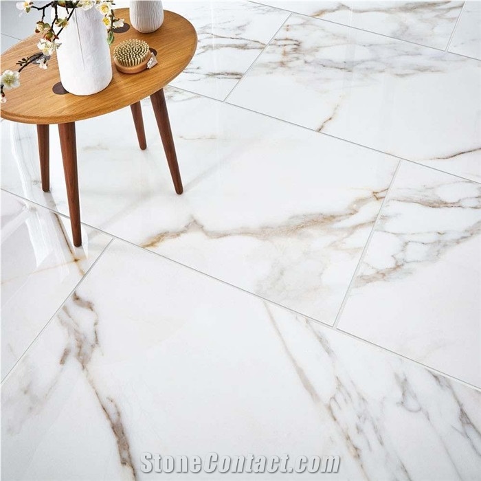 Calacatta Gold White Marble Floor Wall Slab Tiles