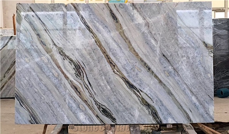 China Blue Danube Marble Countertops Slabs Tiles