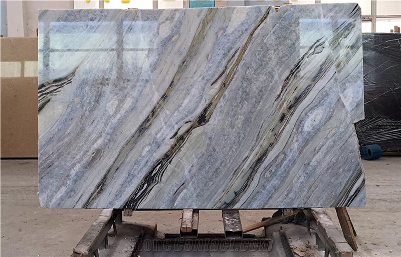 China Blue Danube Marble Countertops Slabs Tiles