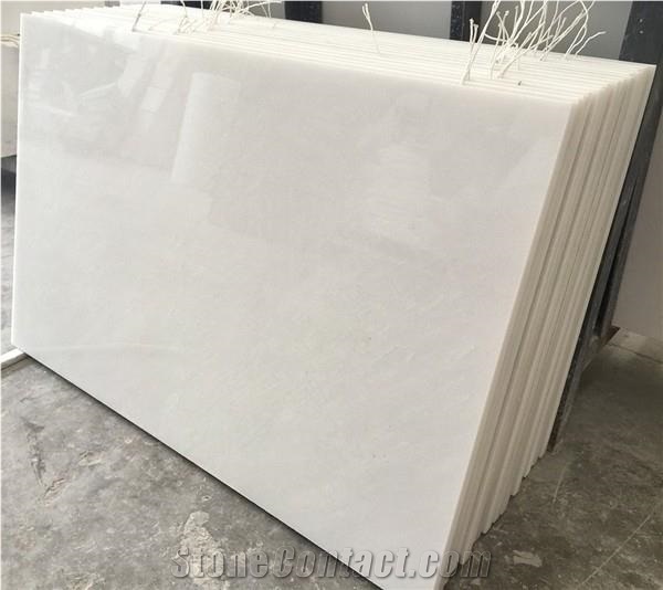 Pure White Jade Marble Flooring Wall Slab Tile