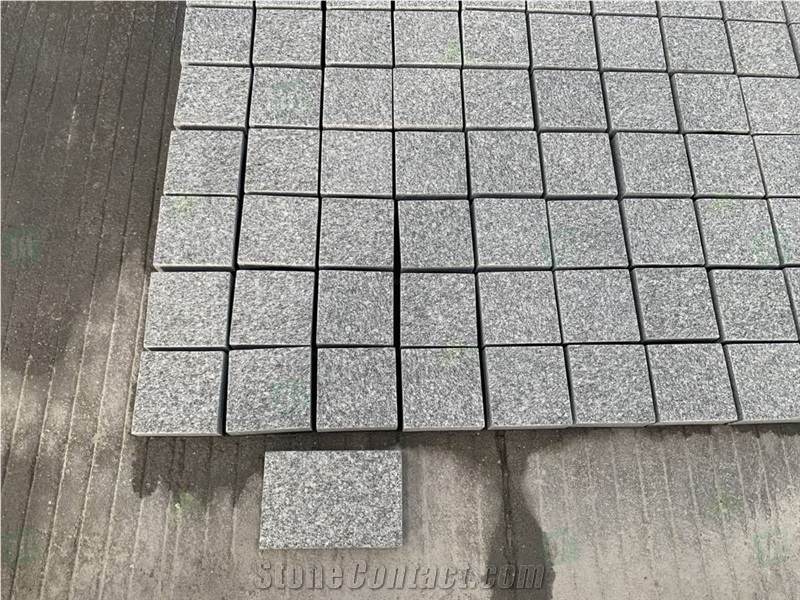 G343 Dark Grey Granite Cube Stone Pavers