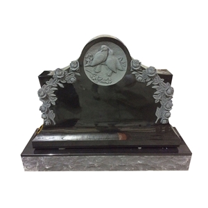 India Black Granite Hand Carved Cemetery Monuments