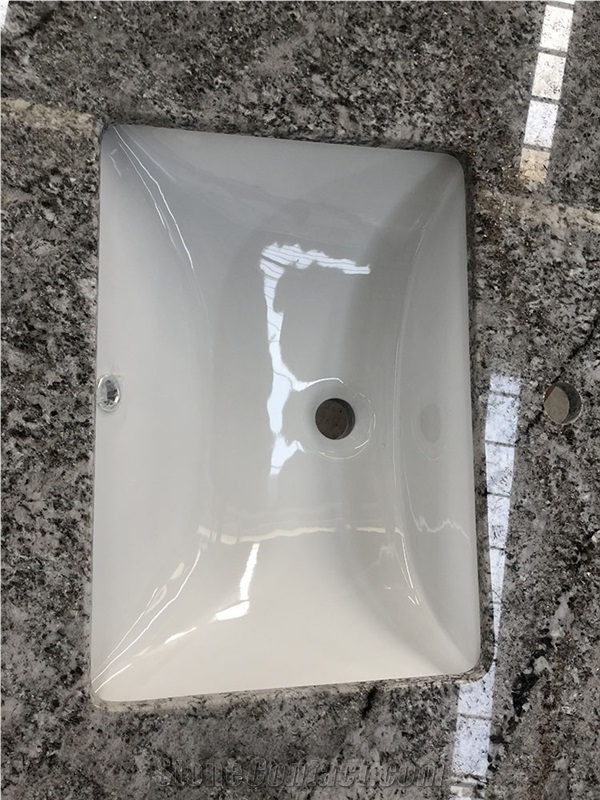 Grey Granite Bathroom Countertop and Vanity Top