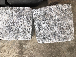 White / Grey Granite Cobblestone, Floor Cube Stone