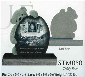 Bear Monument Animal Children Tombstone Headstone