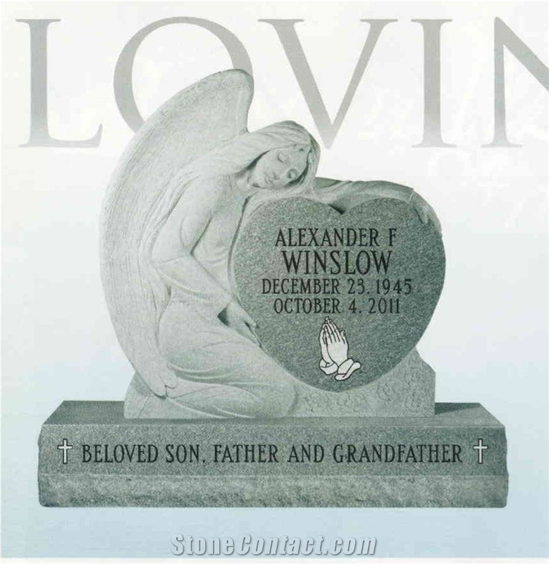 Heart Angel Headstone/Tombstone,Statue Monument