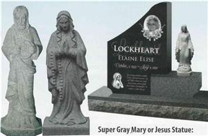 Jesus/Mary Monument Companion Statue Tombstone