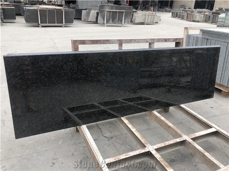 Angola Black Granite Slabs Tiles