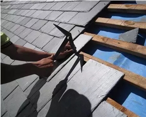 Roof Paving Slate Tiles Rectangle Semicircle Shape