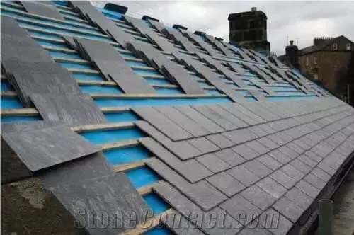 Roof Paving Slate Tiles Rectangle Semicircle Shape