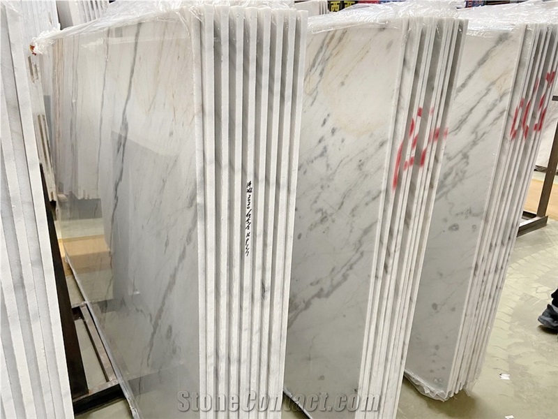 New Oro Calacatta White Marble Slab for Floor Tile
