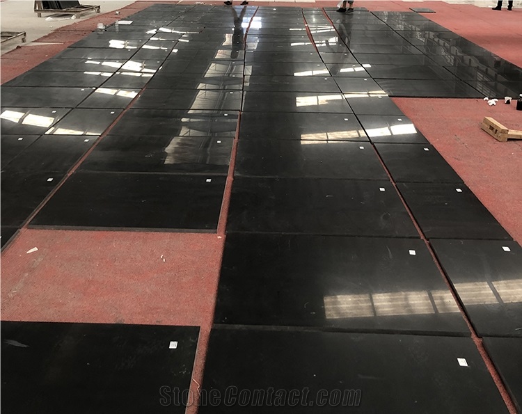 Absolute Black Granite Floor Tiles