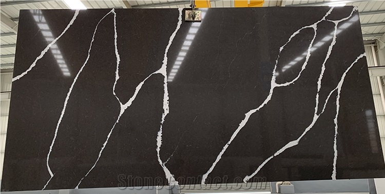 Black Artificial Stone Quartz Slabs&Tiles