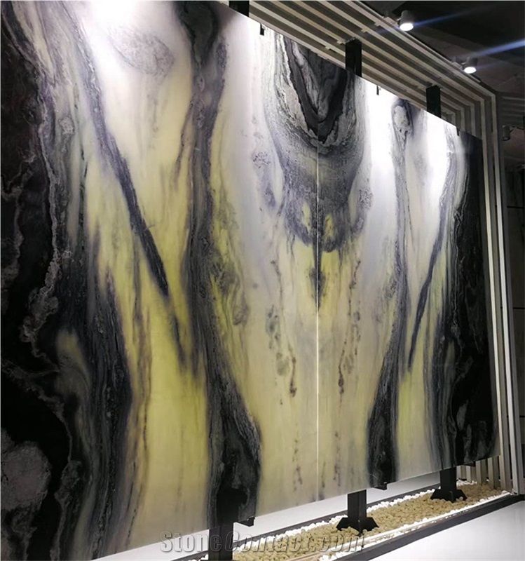Cristallo Quartzite Wall Open Book Match Slabs from China