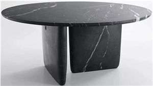 Round Top Coffe Side Table Marble
