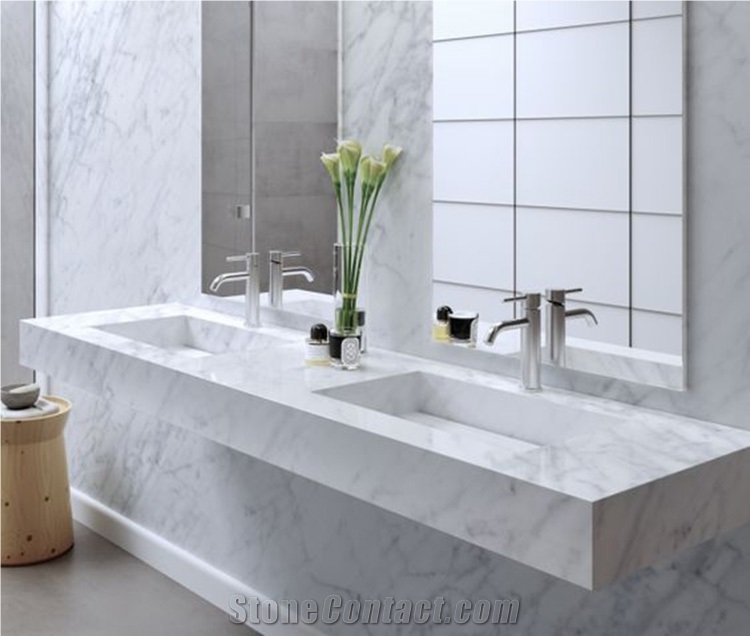 Wall Hung Marble Bathroom Washing Basin