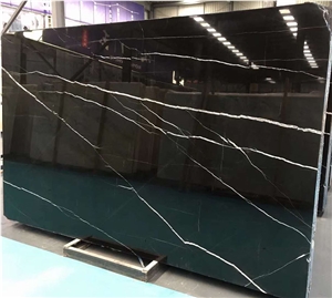 YUANDA China Marquina Veined White Black Marble Slabs
