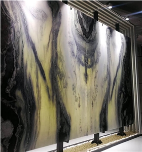 YUANDA Cristallo Luxury Open Book Quartzite Slabs