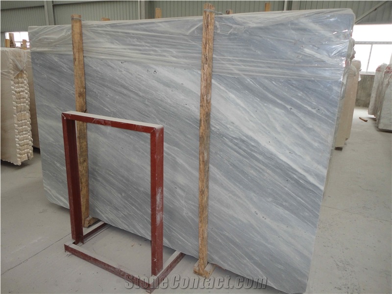 Blue Gray Qorveh Crystal Marble Slabs Floor Tiles