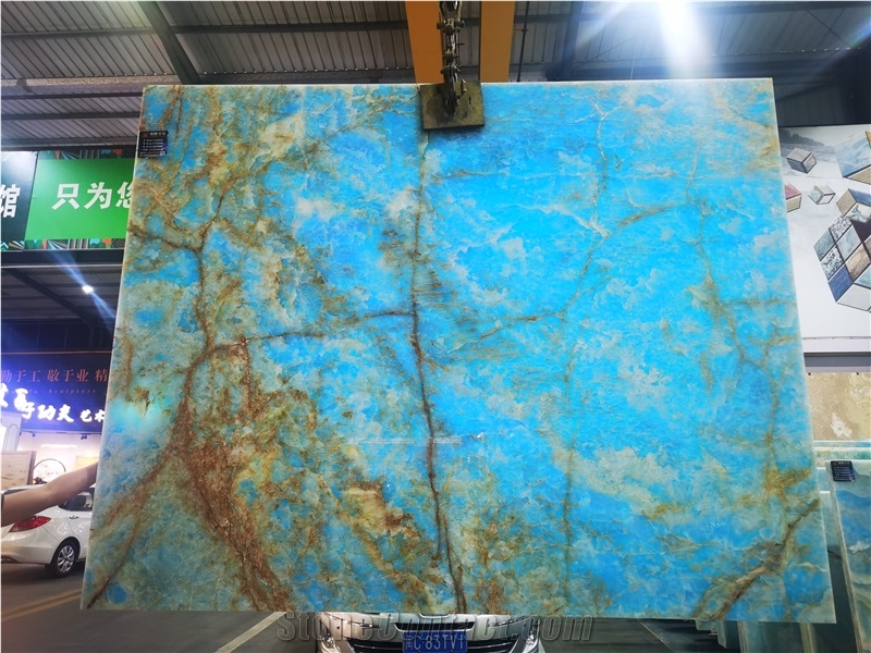 Argentina Blue Onyx Polished Wall Cladding Slabs