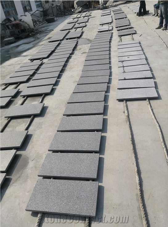 China G695 Hebei Black Flamed Granite Tiles &Slabs