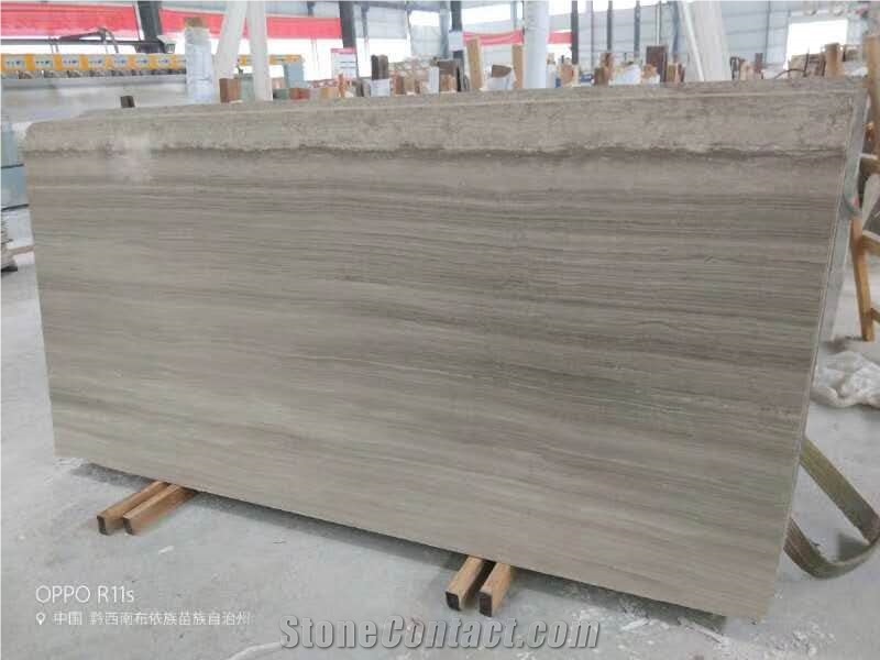 China Gray Wood Grain Marble Polished Mosaic Tiles