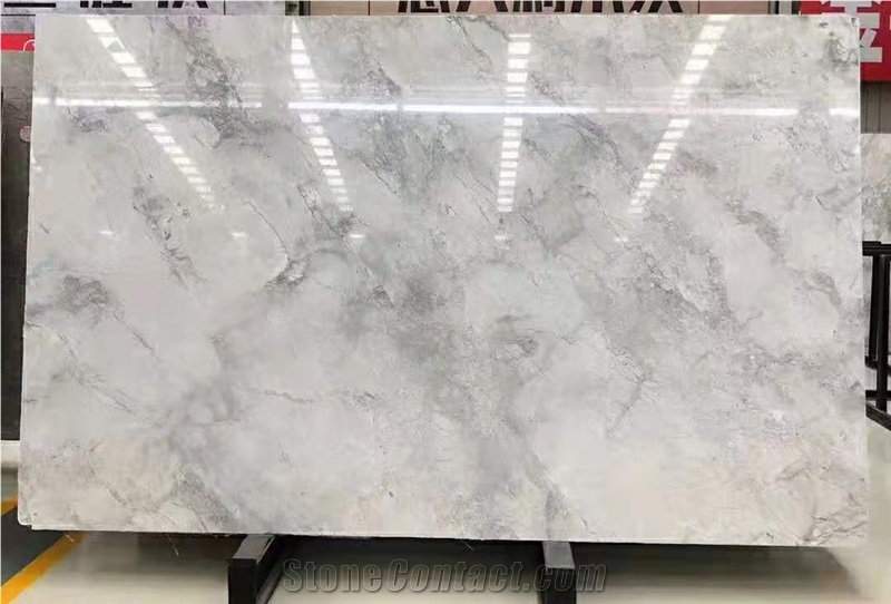 Super White Calacatta Grey Marble Slab