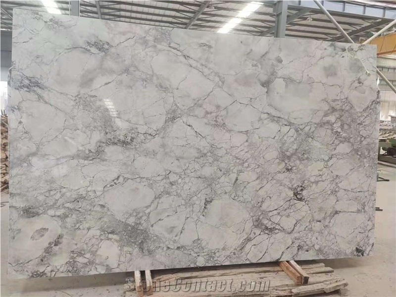 Super White Calacatta Grey Quartzite Slab Tile