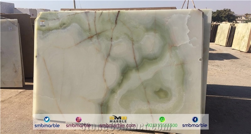 Green Onyx Slabs - Pakistan Green Onyx Tiles