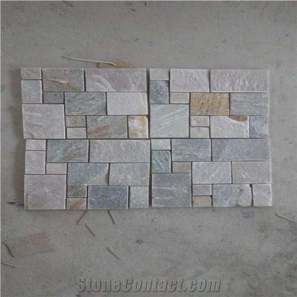 Yellow Wooden Slate Flagstone Crazy Pavers