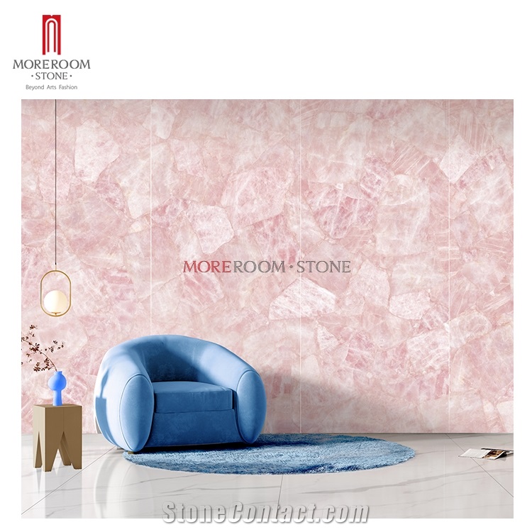 Gemstone Marble Look Pink Porcelain Tile