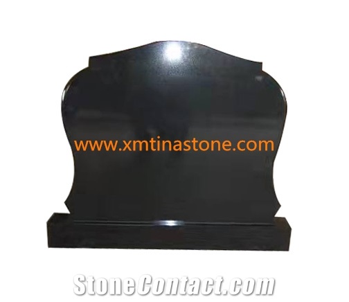 Black Color Gravestone Polished Tombstone