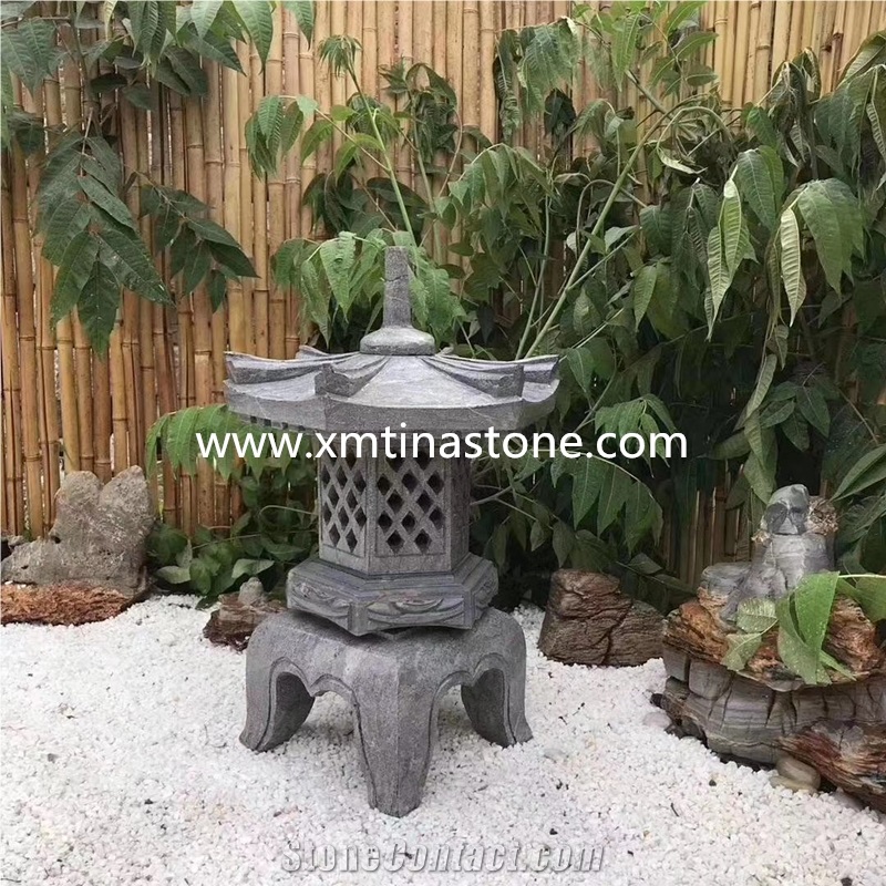 Stone Lantern Sculpture Lamp Statue Garden Decor