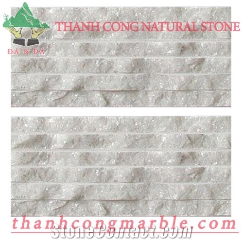 Crystal White Chiseled Walling Ledge Stone