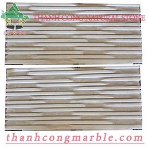 Milky White Marble Combed Walling Tiles