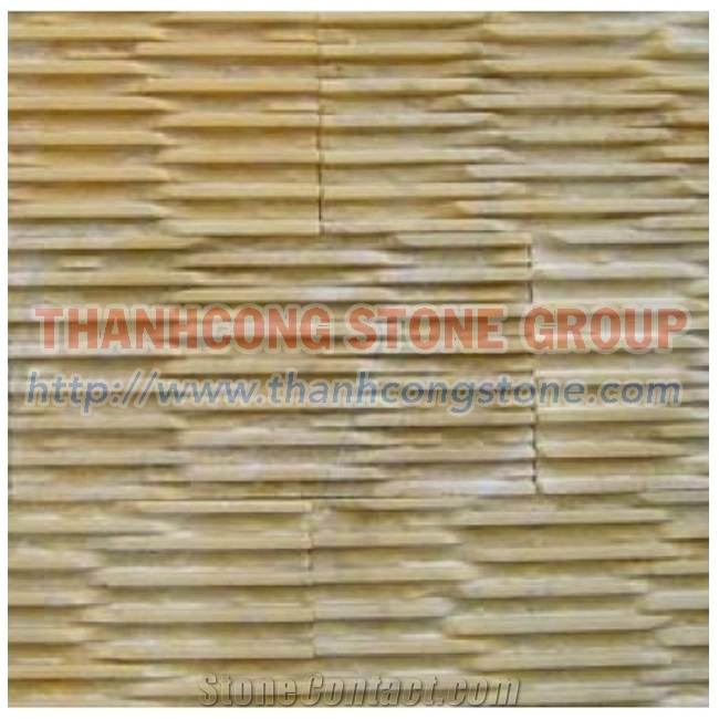 Yellow Gold Marble Combed Wall Tiles