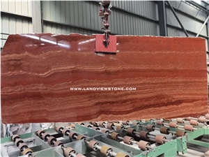 Red Wood Veins Marble Walls Cladding Stone