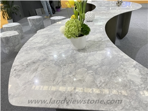 Super White Quartzite Grey Table Top Counters