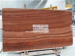 Wooden Red Marble Cut to Size Flooring Stone Tile
