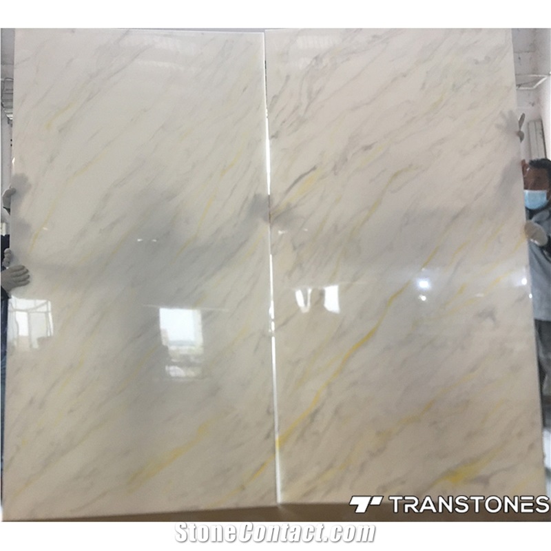 Marble Artificial Solid Surfac Resin Shower Stone