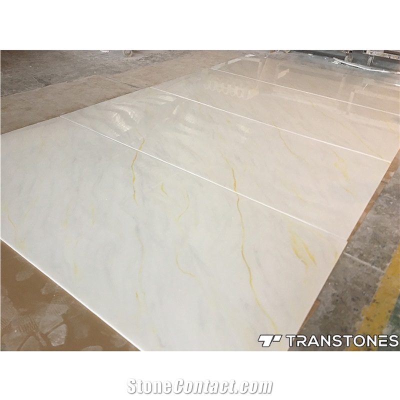 Marble Artificial Solid Surfac Resin Shower Stone